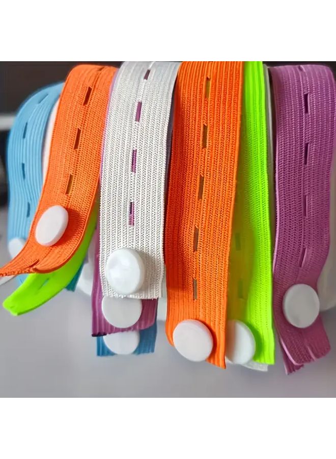 Heavy Duty Elastic Storage Straps 30pcs Adjustable Button Closure Assorted Colors - Image 3